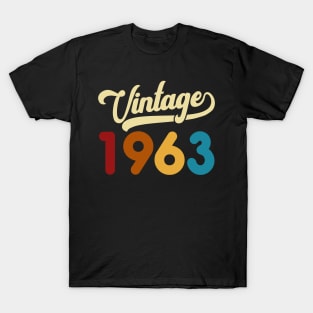 1963 Vintage Gift 57th Birthday Retro Style T-Shirt